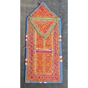 Kuchi Embroidered Pouch Wallet Afghan Handmade Beaded 11"x5"